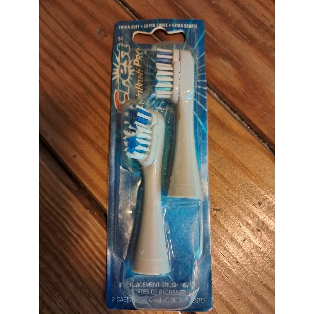 New Crest Spinbrush Pro Clean Replacement Heads 2 Refills Toothbrush Extra SOFT